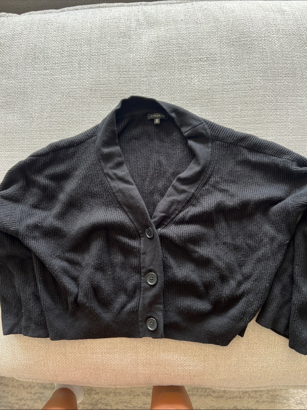 Dynamite Black Button-Front Women's Cardigan
